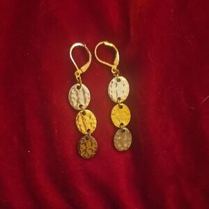 Elegant Gold and Silver Dangle Earrings